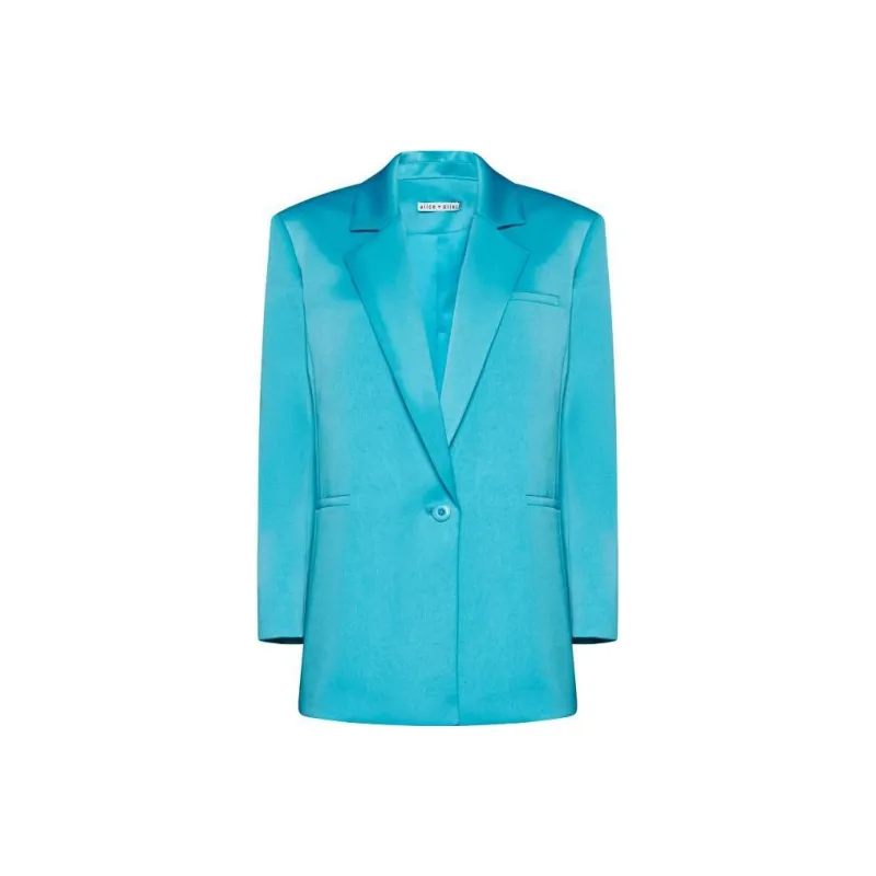 Alice + Olivia Shan Padded shoulder Rolled sleeve Blazer-0