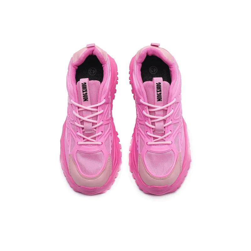 Singing Abrasion Resistant Lightweight Height Increasing Low Top Chunky Sneakers Unisex-9