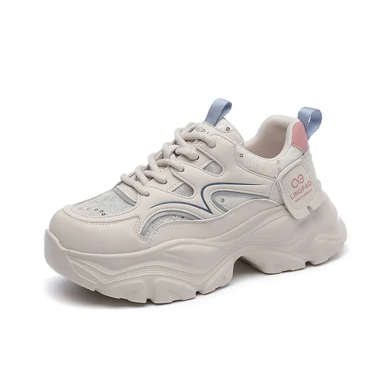 LINGPAO Low Top Chunky Sneakers Women's-1