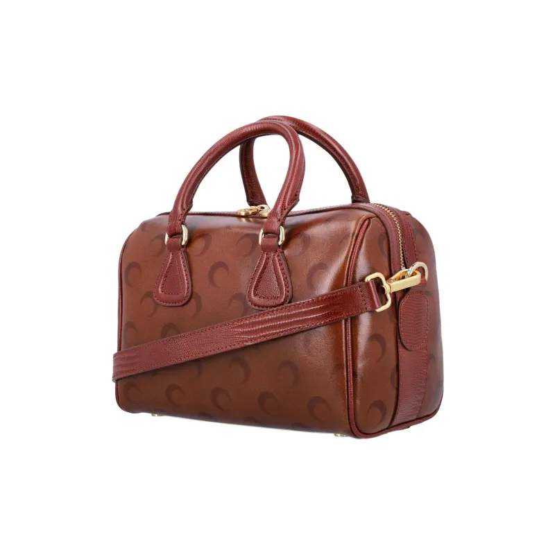Marine Serre Sheepskin One Shoulder Handbag Mini Women's Rusty Brown-2