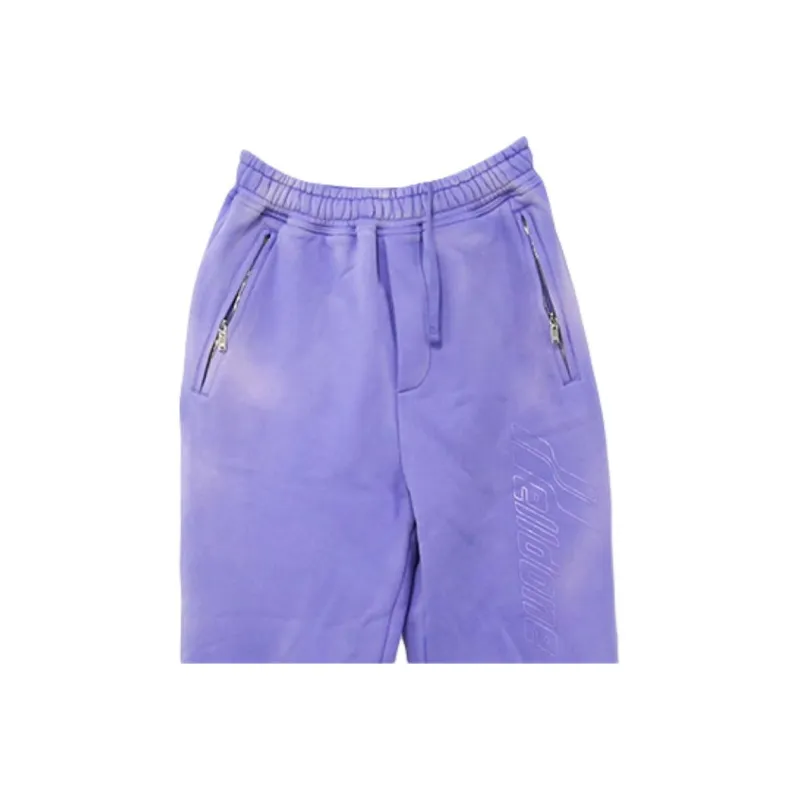 WE11DONE Iridescent Logo Hand Bleached Zip Lounge Pants-2