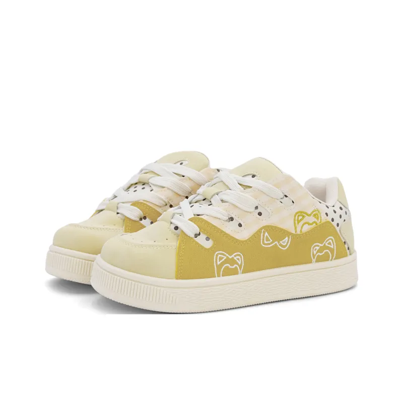 ALI THE FOX Skateboard Shoes Women's Low Top Guava Pink/Light Yellow/Beige Pink/Light Blue-8