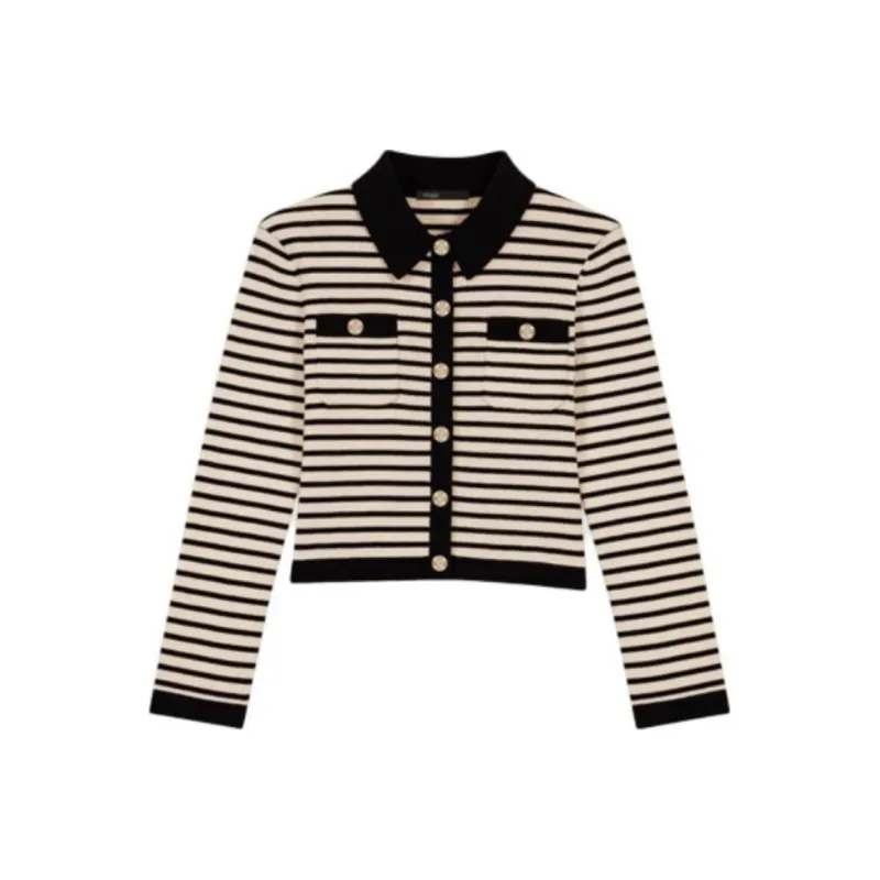 Maje Striped Cardigan-0