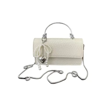 TOUTSEUL YOLO Pu Crossbody One Shoulder Handbag Women's White/Silver/Black