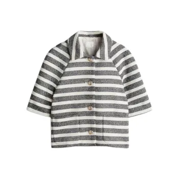 H&M Jackets Coats Women's Marine Blue/Stripes