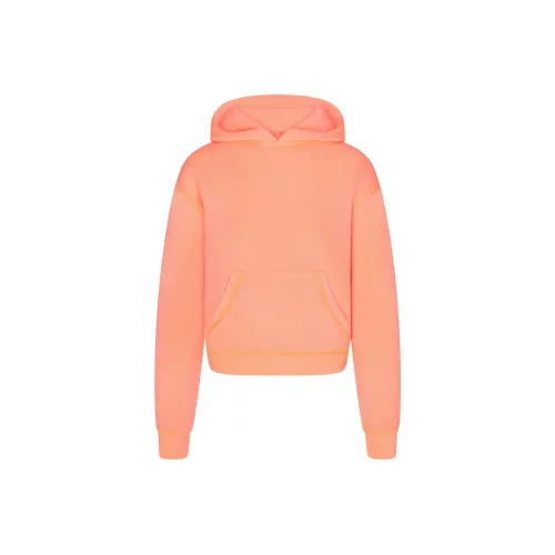 SKIMS MODAL FRENCH TERRY CLASSIC HOODIE Sweatshirt Women's NEON ORANGE