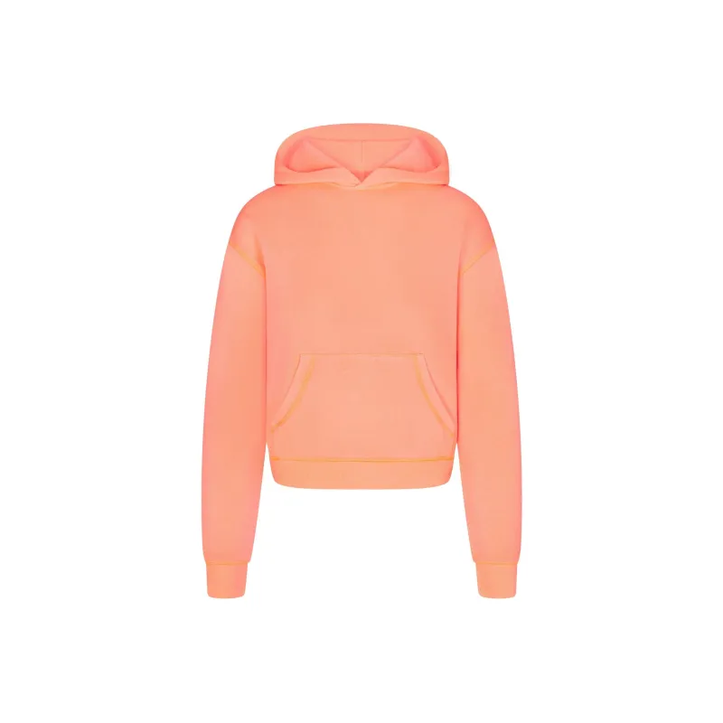 SKIMS MODAL FRENCH TERRY CLASSIC HOODIE Sweatshirt Women's NEON ORANGE-0