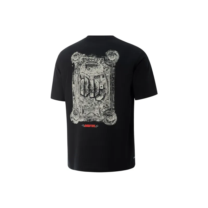 LiNing Basketball Collection T Shirt Men's Black-1