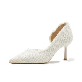 Than Than Me Slim Heel High Heels Women's White