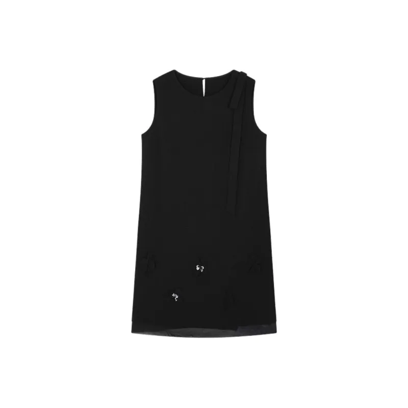 Mo Han Yi Mei Sleeveless Dress Women's Black-0