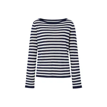 Hopeshow Knitwear Women's Navy Blue Stripes