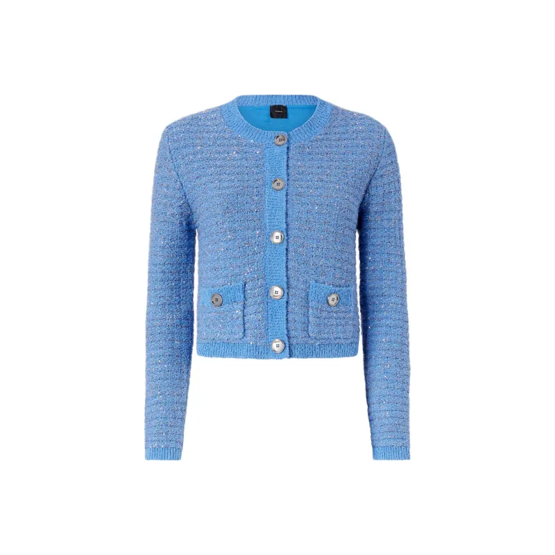 PINKO Cropped Tweed Jacket-0