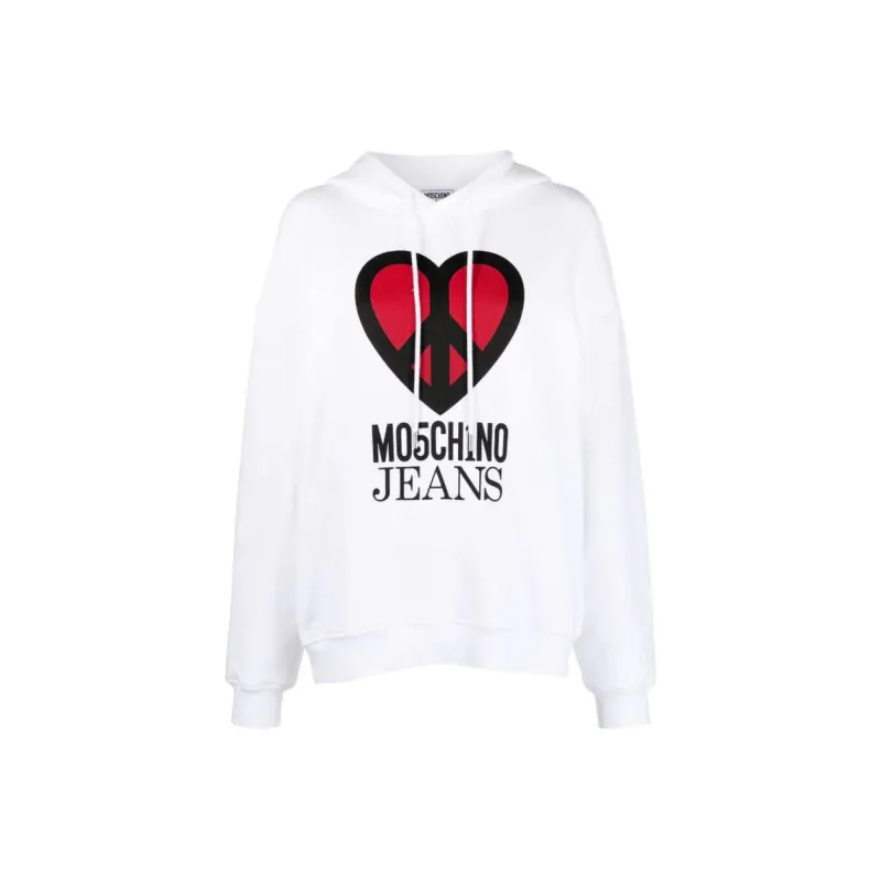 MOSCHINO Jeans Peace Symbol Printed Hoodie-0