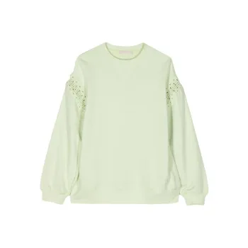 Ulla Johnson Cori Crochet trimmed Sweatshirt
