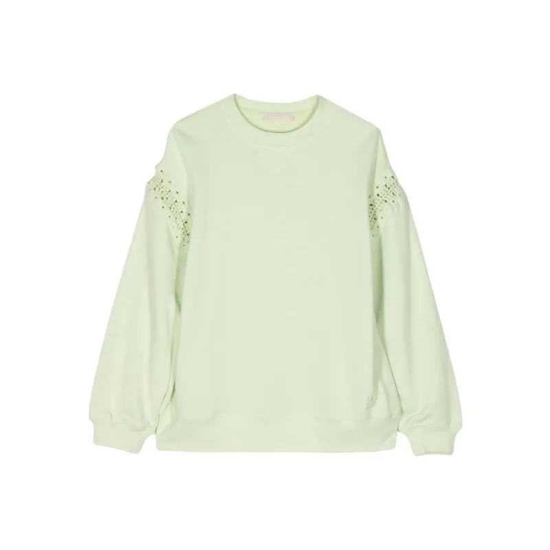 Ulla Johnson Cori Crochet trimmed Sweatshirt-0
