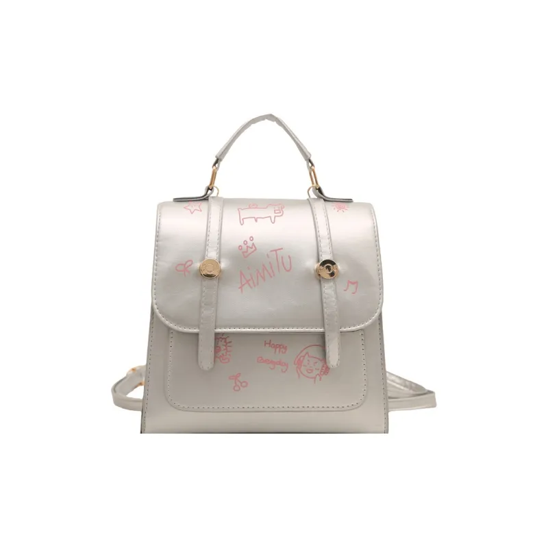 FCTOSSR PU Backpack Women's Pink/Silver-5