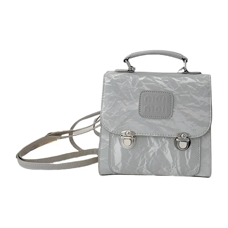 RIVMIND PU Backpack Women's White/Silver/Black/Pink-5