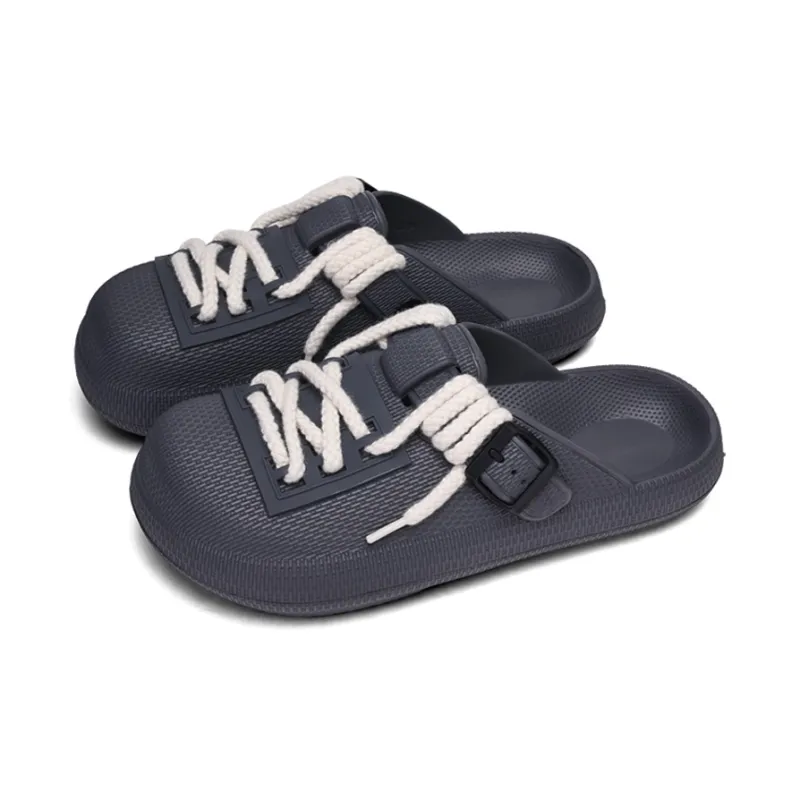 XMISTUO Premium Vintage Bucaner Men's EVA Waterproof Platform Lazy Slip on Closed Toe Couple Slippers, Home Slippers-6