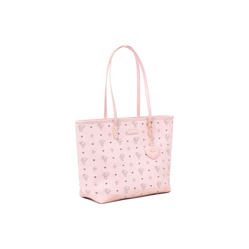 Sanrio Synthetic Leather Tote Bag, Shopping Bag, Shoulder Bag Regular Women's Pink-2