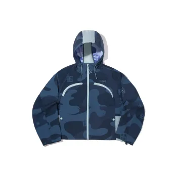 LiNing Jackets & Coats Women's Camouflage Blue/Camouflage Gray Blue