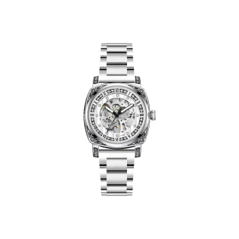 DAYBIRD Automatic Mechanical Movement Stainless Steel Watchband Watch Men's Watches White Dial