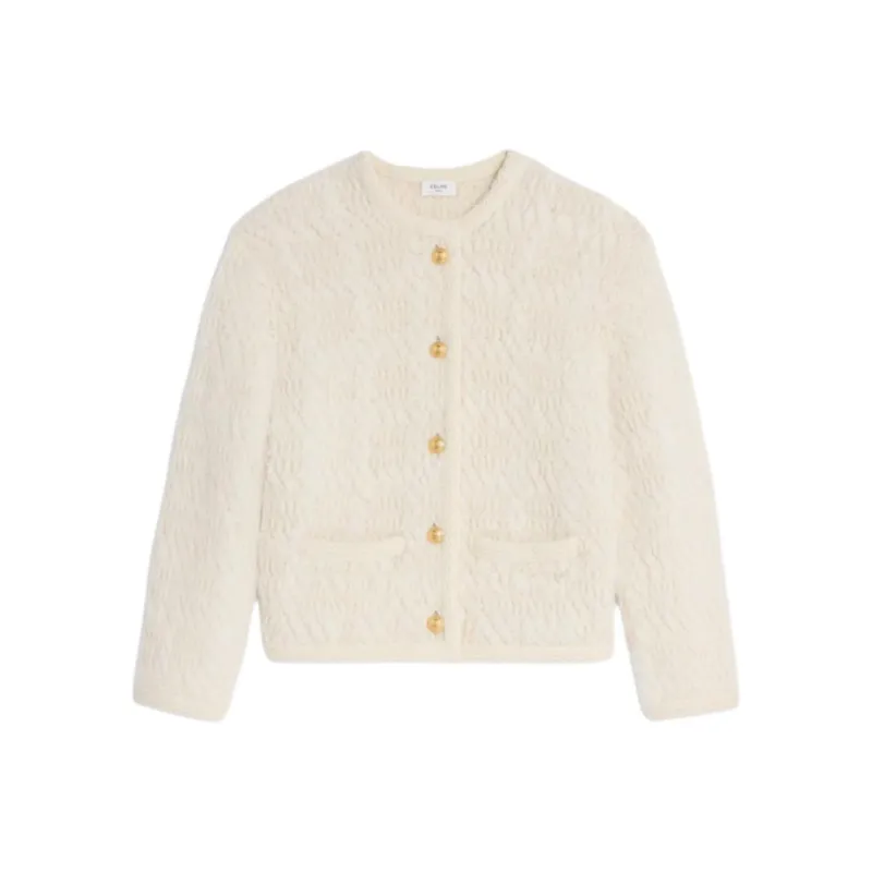 CELINE Cardigan Jacket In Alpaca Wool-0