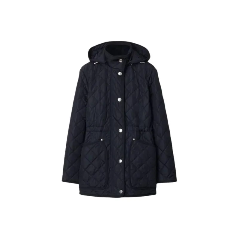 Burberry Diamond Quilted Drawstring Waist Hooded Jacket-0