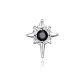Black Zircon Clip-on Earrings