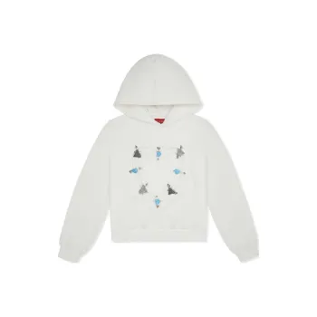 GUESS x YUEQI QI Sweatshirt Women's Milk White