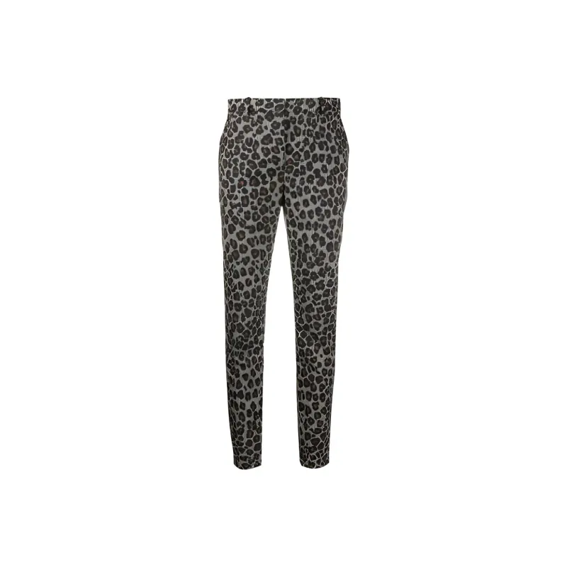 VERSACE Animal Printed Wool Blend Pants 'Multicolor'-0