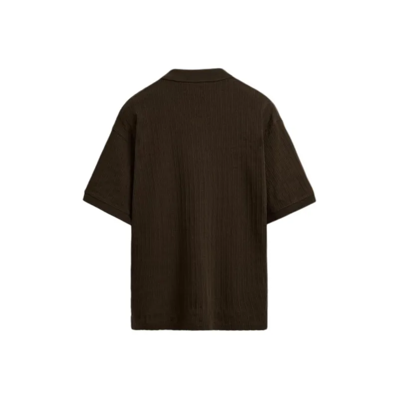 ZARA Polo Shirts Men Brown-1