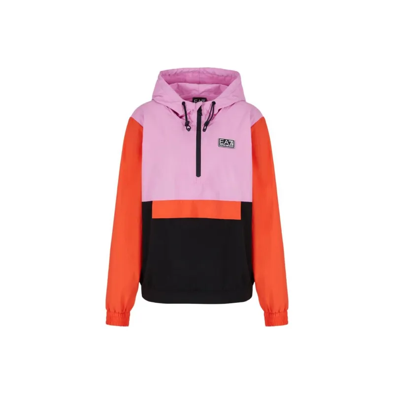 EMPORIO ARMANI Colour block Hooded Performance Top-0