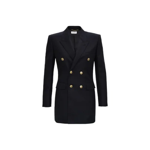 SAINT LAURENT Coats Women's Black
