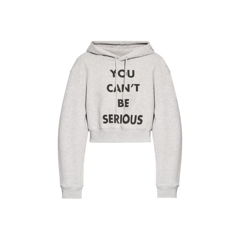MOSCHINO Slogan Printed Cropped Hoodie-0