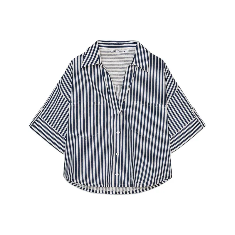 ZARA Shirts Women's Blue/White-0