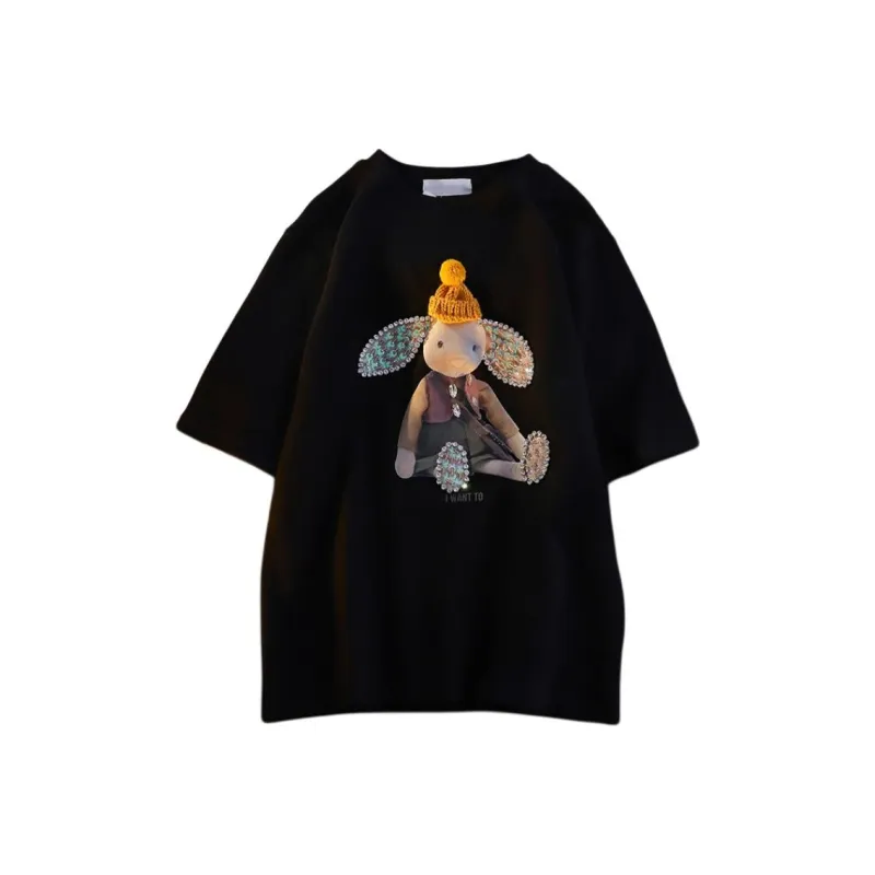 Mu Xiao Xin Drop Shoulder Sleeve T Shirt Women's-6