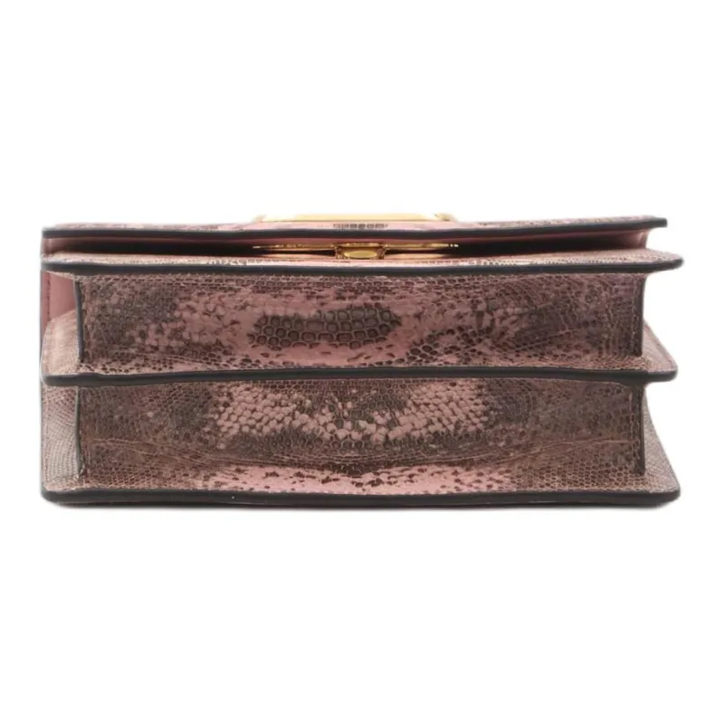Valentino GARAVANI Leather Shoulder Bag Women's Pink & Brown-3