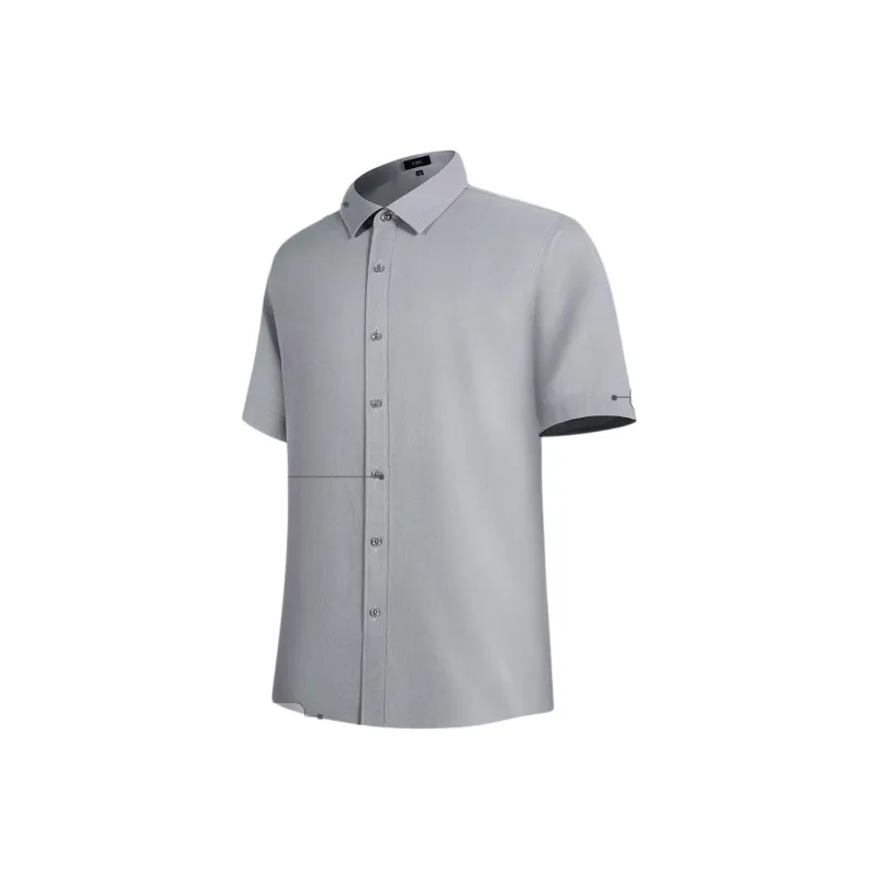 FIRS Shirts Men Gray Twill-0