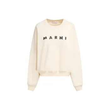 MARNI Logo Printed Drop Shoulder Sweatshirt