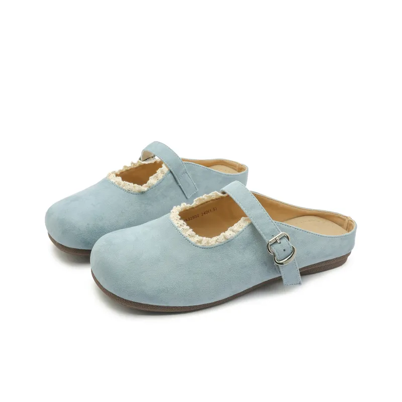 JOSINY Abrasion Resistant Slip Resistant Closed Toe Slippers Women's Blue-2