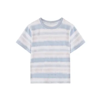 Mountainpeak T Shirt Unisex Blue White Stripes