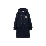 Divine Girlish Navy Blue Badge Coat