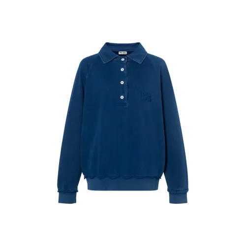MIU MIU SS24 Sweatshirt Women's Blue