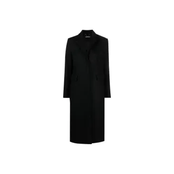 Misbhv Single-breasted Wool Blend Midi Coat