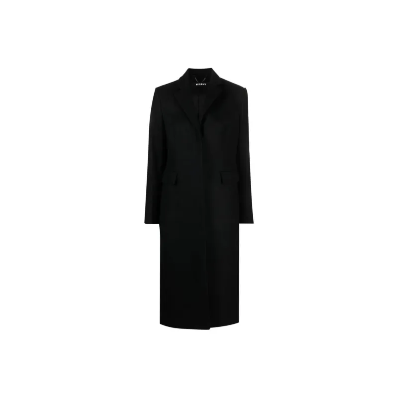 Misbhv Single-breasted Wool Blend Midi Coat-0