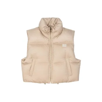 MIU MIU Goose Down Vest 'Desert Beige'