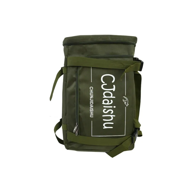 Yalu Nylon Backpack Regular Unisex Black/Silver/Red/Army Green-18