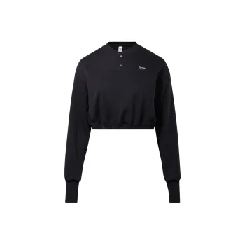 Reebok Classics Cotton French Terry Cover-Up Sweatshirt Women's Black