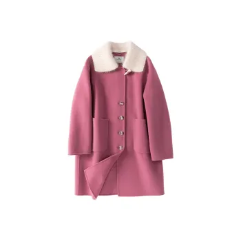 XIANGYING Coat Women's Plum Red