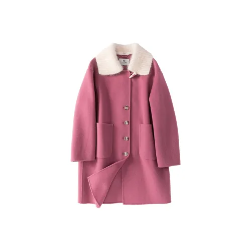 XIANGYING Coat Women's Plum Red